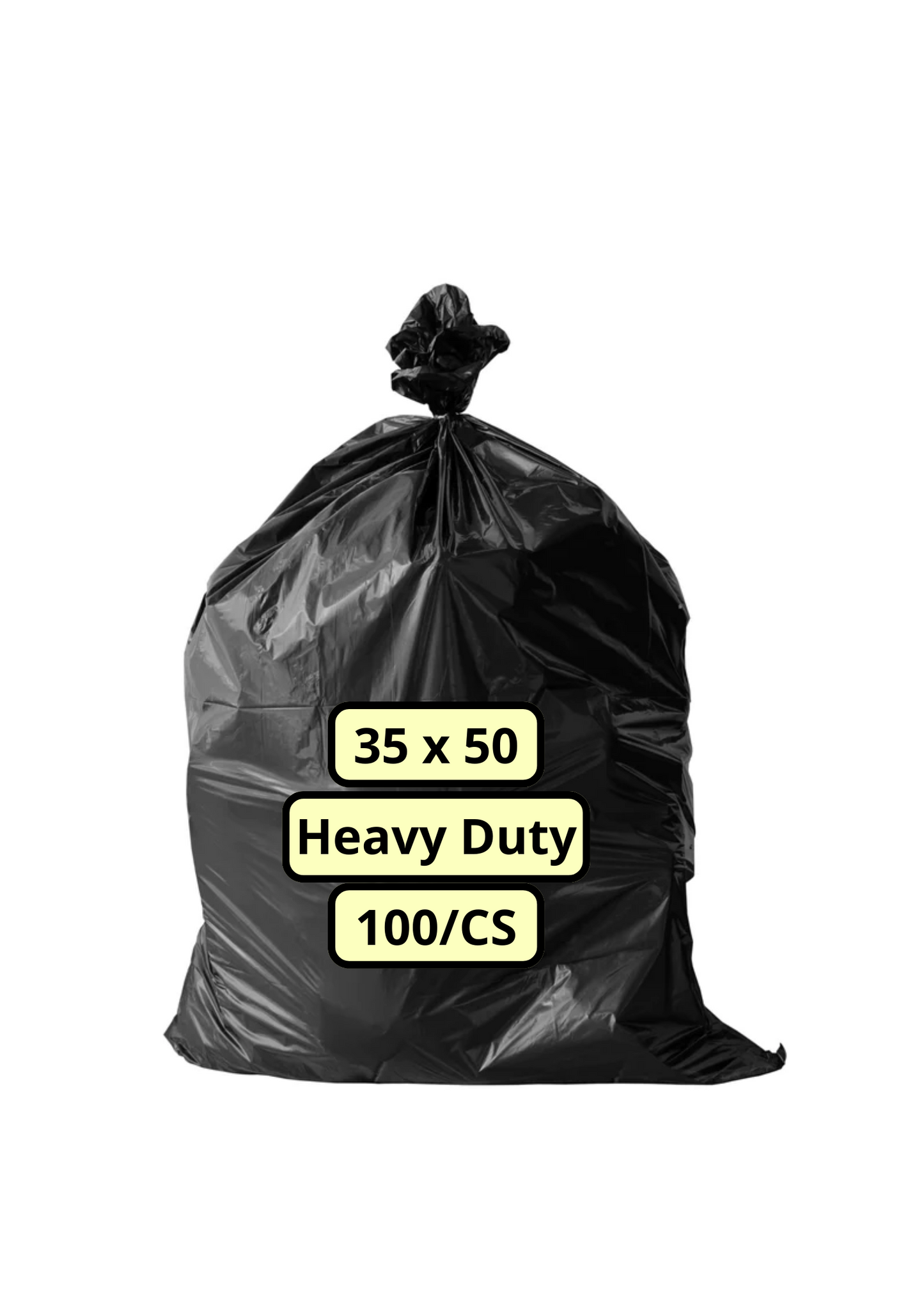 Garbage Bags - 35 X 50 Heavy Duty Black 100/Case