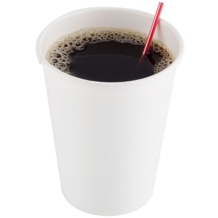 Cups - 8oz Paper Hot Drink Plain White 1000/Case