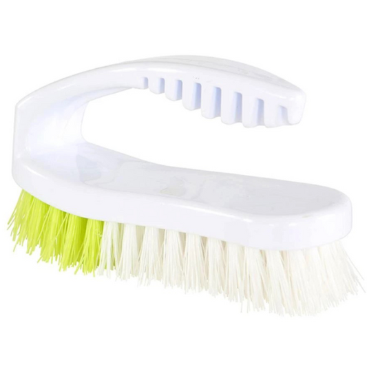 Brush - 6" Iron Style Poly Pro Scrub Brush With Handle