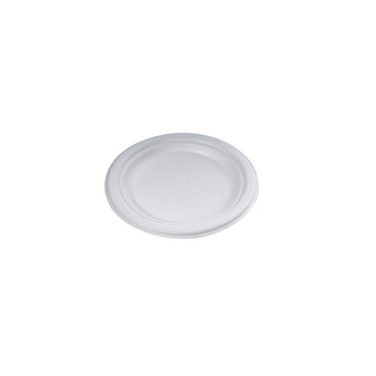 Plates - 10" Bagasse Eco Round Dinner White 500/CS