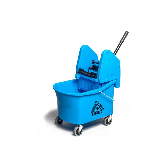 Bucket & Wringer Combo - 32 Quart Down Press Blue Grizzly