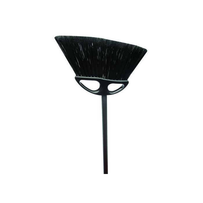 Broom - 12" Large Angle Broom Complete W/48" Black Handle