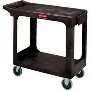 Cart - Flat Shelf Utility Cart Black 500LB